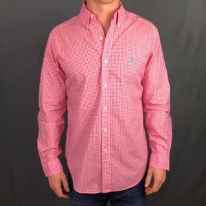 Ralph Lauren Pink Plaid Classic Fit Size - Medium